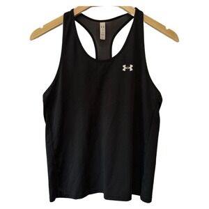 Under Armour Black Fitted Heat Gear Racerback Tank Top Size‎ Youth Large